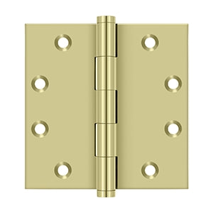 Deltana - Solid Brass Hinges - 4-1/2" x 4-1/2" Door Hinge Square Corner (Pairs)