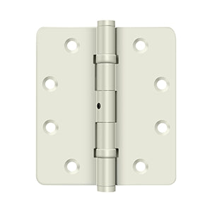 Deltana - Solid Brass Hinges - 4-1/2" x 4" NRP Wide Throw Ball Bearing Door Hinge 1/4" Radius Corner (Pairs)