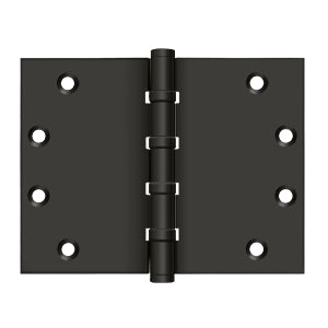 Deltana - Solid Brass Hinges - 4-1/2" x 6" Ball Bearing Wide Throw Door Hinge Square Corner (Pairs)