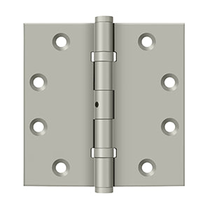 Deltana - Solid Brass Hinges - 4-1/2" x 4-1/2" NRP Ball Bearing Door Hinge Square Corner (Pairs)