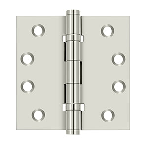 Deltana - Solid Brass Hinges - 4" x 4" Ball Bearing Door Hinge Square Corner (Pairs)