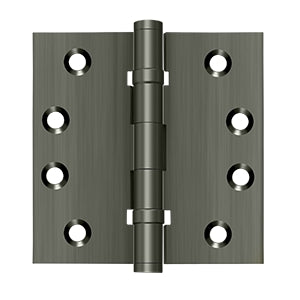 Deltana - Solid Brass Hinges - 4" x 4" Ball Bearing Door Hinge Square Corner (Pairs)