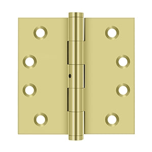 Deltana - Solid Brass Hinges - 4" x 4" NRP Door Hinge Square Corner (Pairs)