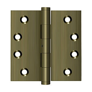 Deltana - Solid Brass Hinges - 4" x 4" NRP Door Hinge Square Corner (Pairs)