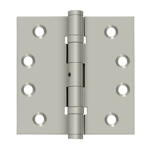 Deltana - Solid Brass Hinges - 4" x 4" NRP Ball Bearing Door Hinge Square Corner (Pairs)