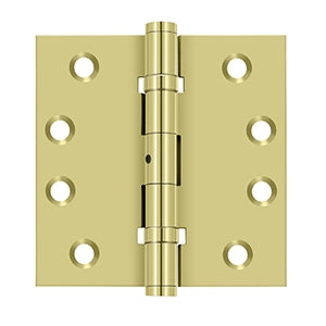 Deltana - Solid Brass Hinges - 4" x 4" NRP Ball Bearing Door Hinge Square Corner (Pairs)