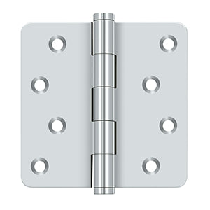 Deltana - Solid Brass Hinges - 4" x 4" Zig Zag Residential Door Hinge 1/4" Radius Corner (Pairs)