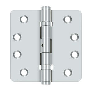 Deltana - Solid Brass Hinges - 4" x 4" NRP Zig Zag Ball Bearing Door Hinge 1/4" Radius Corner (Pairs)