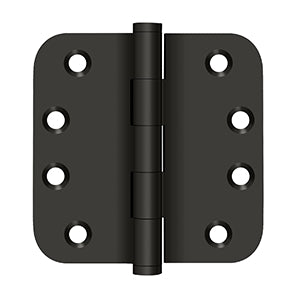 Deltana - Solid Brass Hinges - 4" x 4" Door Hinge 5/8" Radius Corner (Pairs)