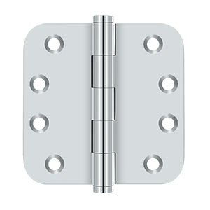 Deltana - Solid Brass Hinges - 4" x 4" Door Hinge 5/8" Radius Corner (Pairs)