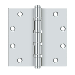 Deltana - Solid Brass Hinges - 5" x 5" Ball Bearing Door Hinge Square Corner (Pairs)