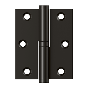 Deltana, DSBLO3025, Lift-Off Hinge, 3" x 2.5", Solid Brass (Each)