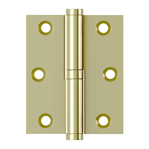 Deltana - Solid Brass Hinges - 3" x 2-1/2" Lift-Off Door Hinge (Each)