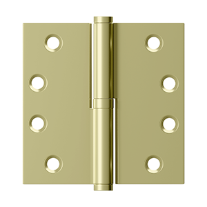 Deltana, DSBLO4, Lift-Off Hinge, 4" x 4", Solid Brass (Each)