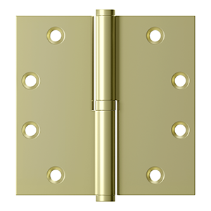 Deltana - Solid Brass Hinges - 4-1/2" x 4-1/2" Lift-Off Door Hinge (Each)