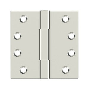 Deltana - Solid Brass Hinges - 4" x 4" Square Barrel Door Hinge Square Corner (Pairs)