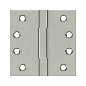 Deltana - Solid Brass Hinges - 4" x 4" Square Barrel Door Hinge Square Corner (Pairs)