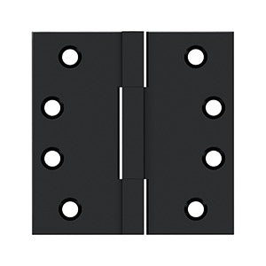 Deltana - Solid Brass Hinges - 4" x 4" Square Barrel Door Hinge Square Corner (Pairs)