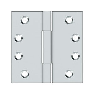 Deltana - Solid Brass Hinges - 4" x 4" Square Barrel Door Hinge Square Corner (Pairs)