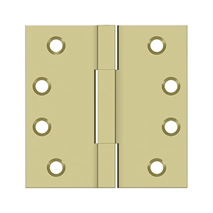 Deltana - Solid Brass Hinges - 4" x 4" Square Barrel Door Hinge Square Corner (Pairs)