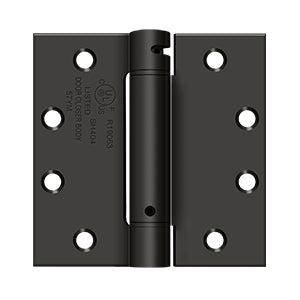 Deltana - Steel Hinges - 4-1/2" x 4-1/2" Single Action Spring Hinge Square Corner (Each)