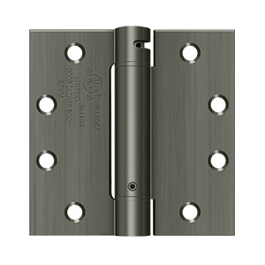 Deltana - Steel Hinges - 4-1/2" x 4-1/2" Single Action Spring Hinge Square Corner (Each)