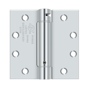 Deltana - Steel Hinges - 4-1/2" x 4-1/2" Single Action Spring Hinge Square Corner (Each)