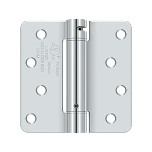 Deltana - Steel Hinges - 4" x 4" Single Action Spring Hinge 1/4" Radius Corner (Each)