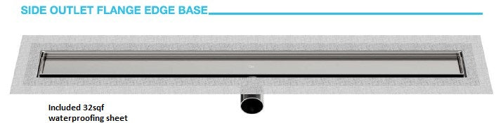 QM Drain Delmar MIST Tile-in Standard Linear Shower Drain