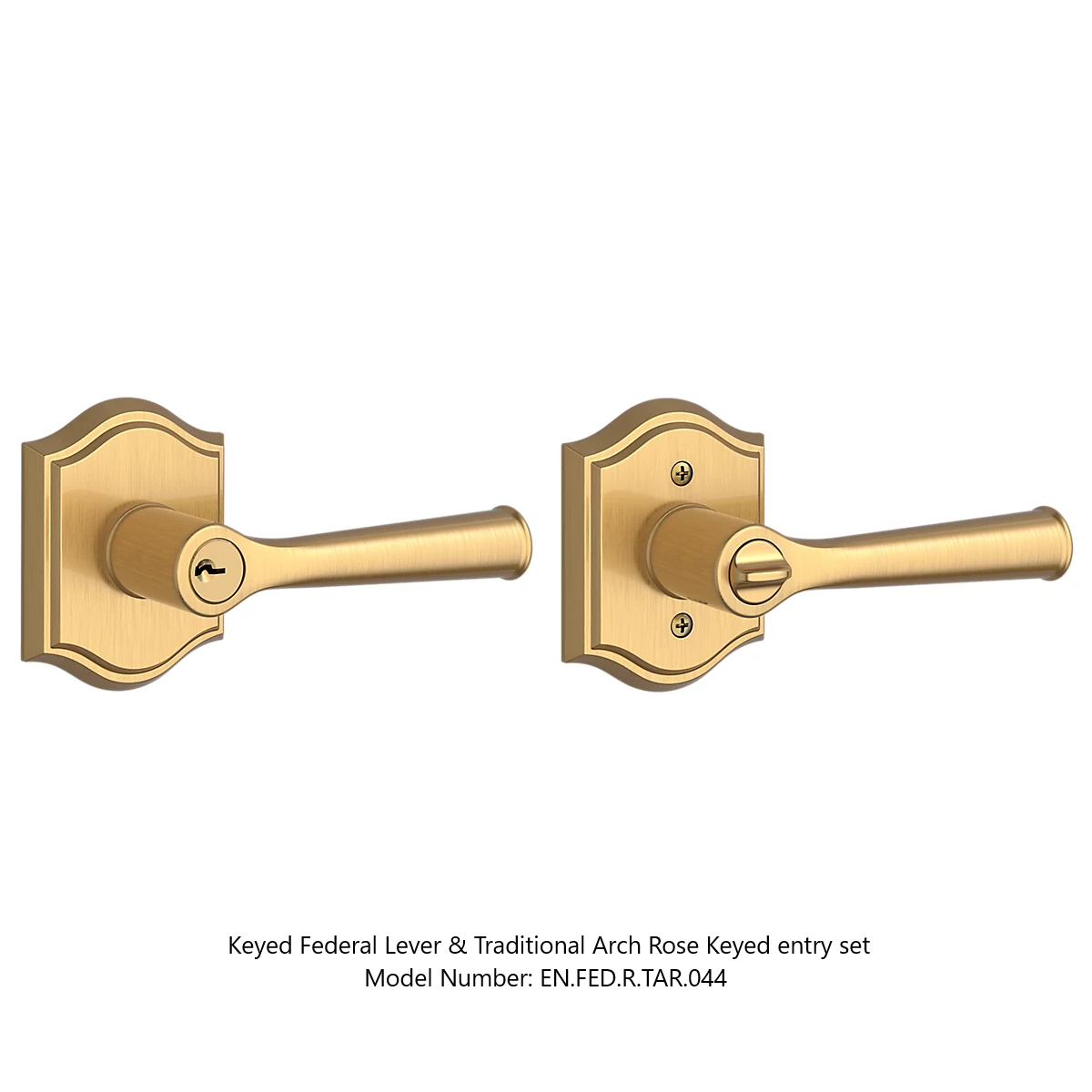 Baldwin - Reserve Collection - Keyed Levers - Federal Door Lever (Entry)