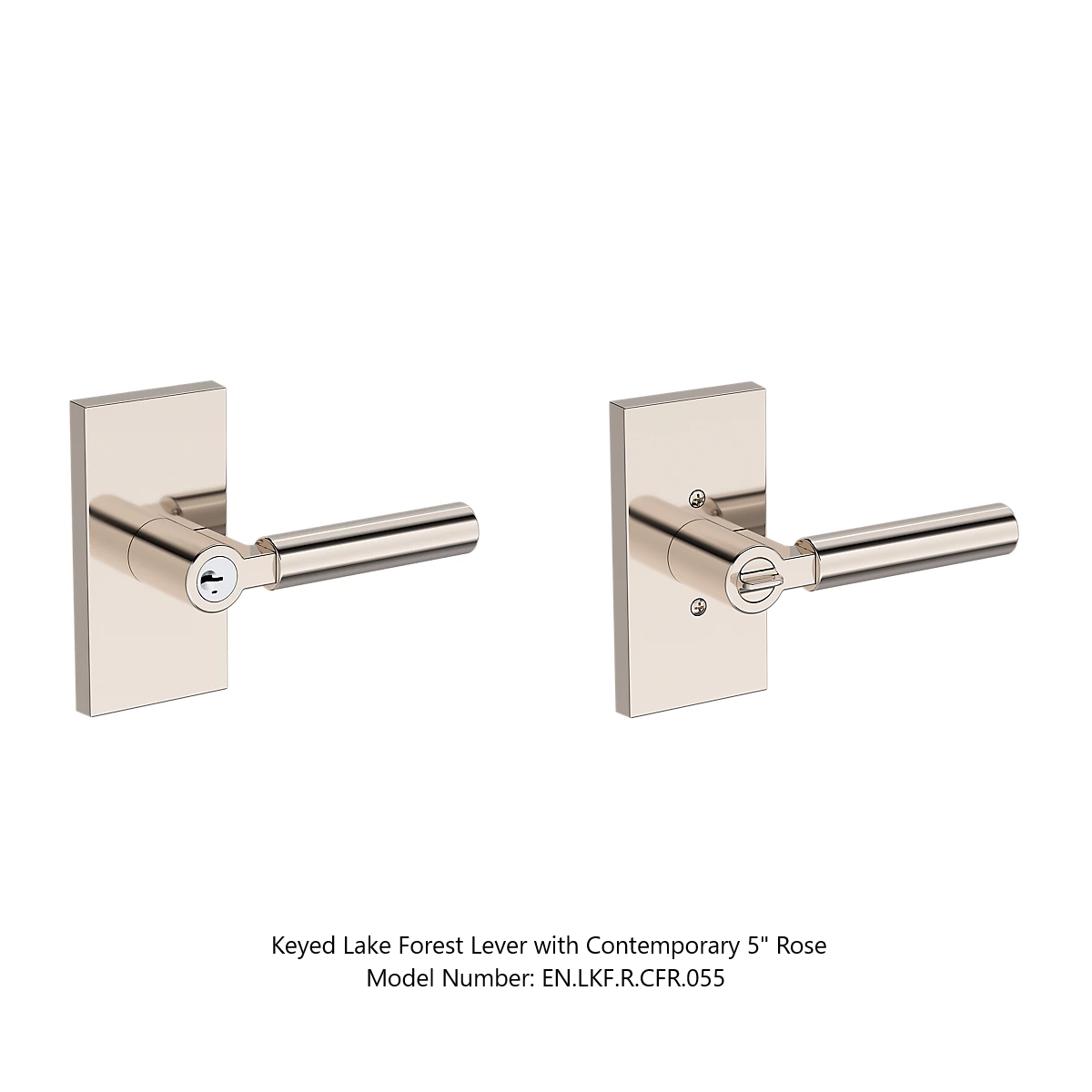 Baldwin - Reserve Collection - Keyed Levers - Lake Forest Door Lever (Entry)
