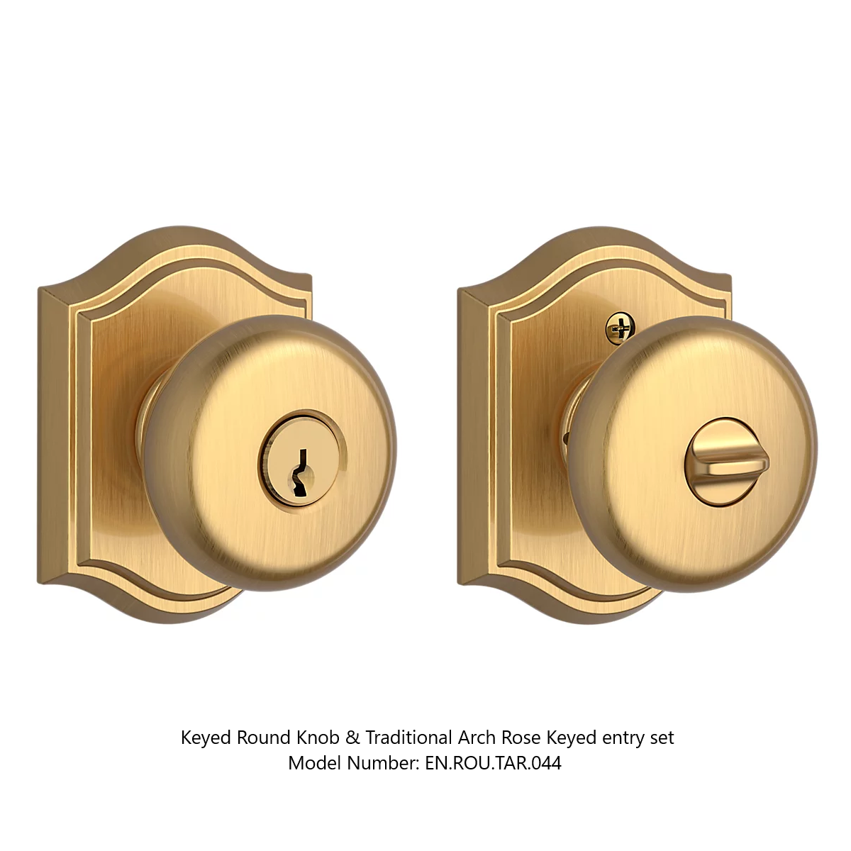 Baldwin - Reserve Collection - Keyed Knobs - Round Door Knob (Entry)