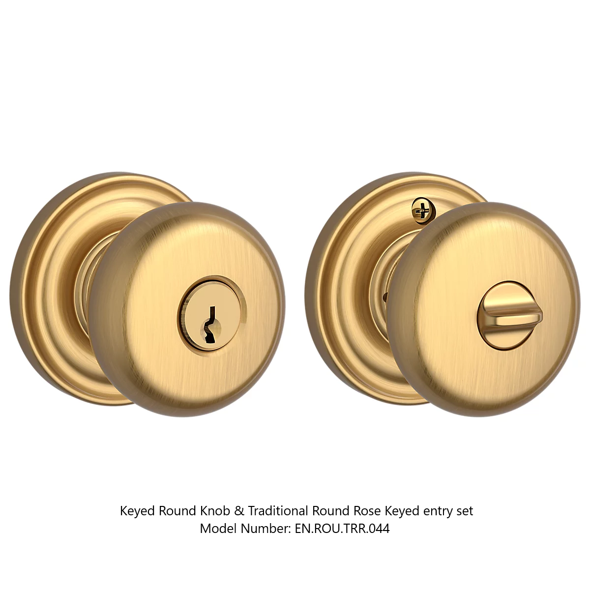 Baldwin - Reserve Collection - Keyed Knobs - Round Door Knob (Entry)