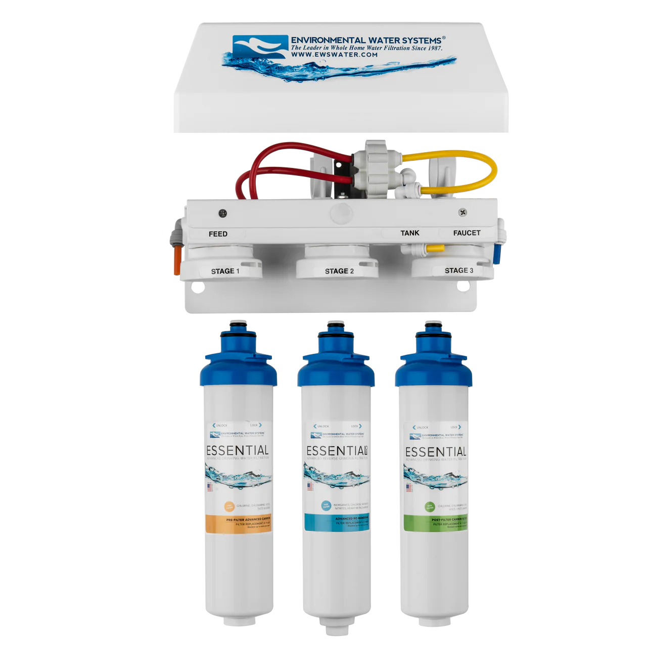 EWS - Reverse Osmosis Systems - Essential RO3 3-Stage Filtration System (w/ Dispenser)