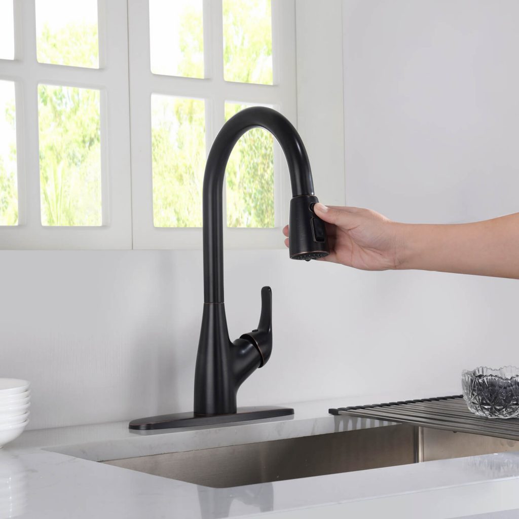 KIBI - Single Handle Pull Down Kitchen Faucet - F101