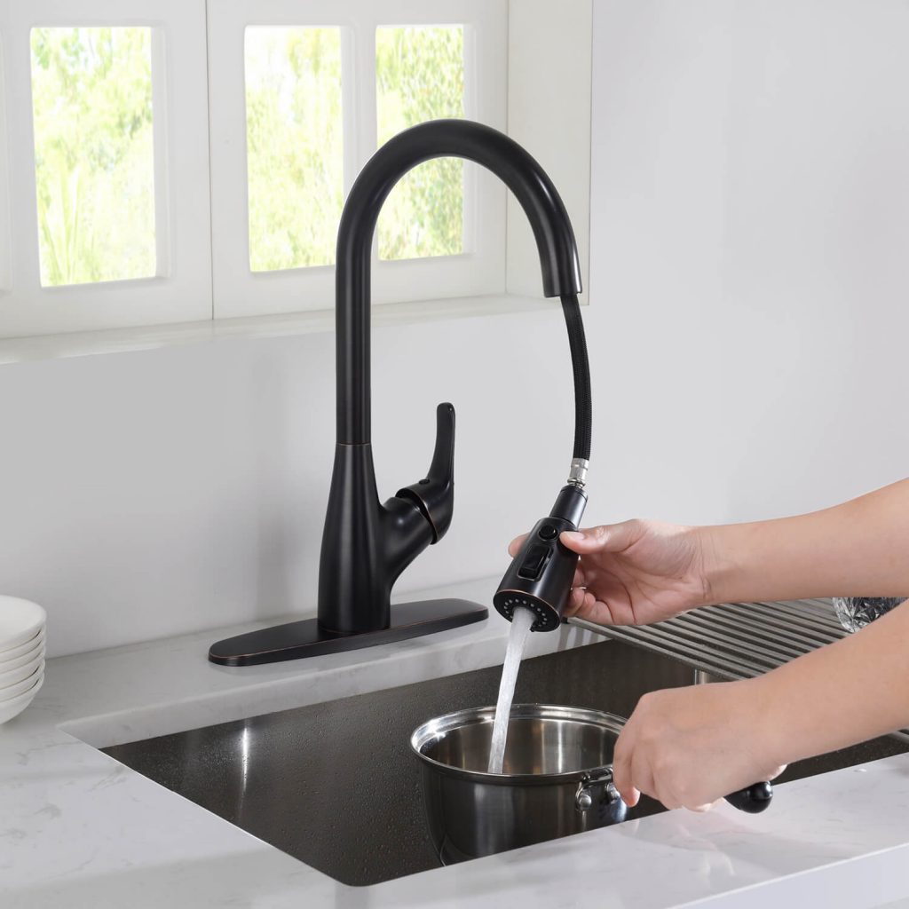 KIBI - Single Handle Pull Down Kitchen Faucet - F101