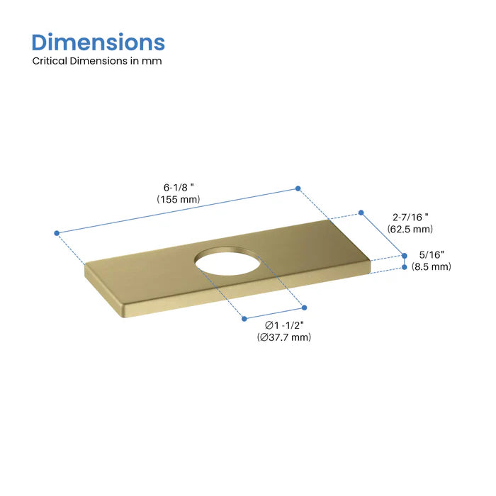 Casa Fixtures - Bathroom Accessories - 6 Inch Quadra Bathroom Faucet Hole Cover (FC-3)
