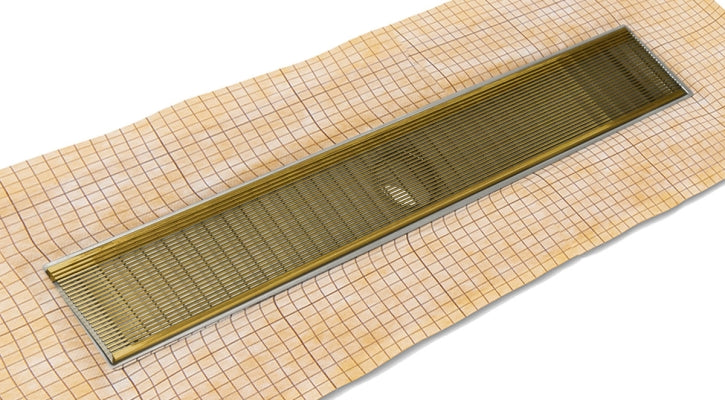 Infinity Drain - Fixed Flange Schluter-KERDI - FCSAS 100 Wedge Wire Linear Drain
