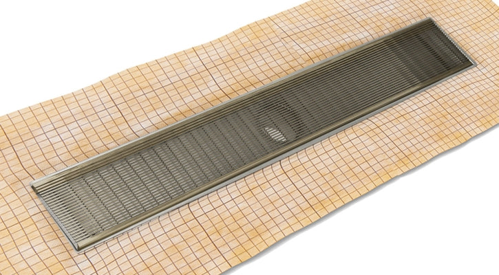 Infinity Drain - Fixed Flange Schluter-KERDI - FCSAS 100 Wedge Wire Linear Drain