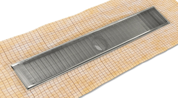 Infinity Drain - Fixed Flange Schluter-KERDI - FCSAS 100 Wedge Wire Linear Drain