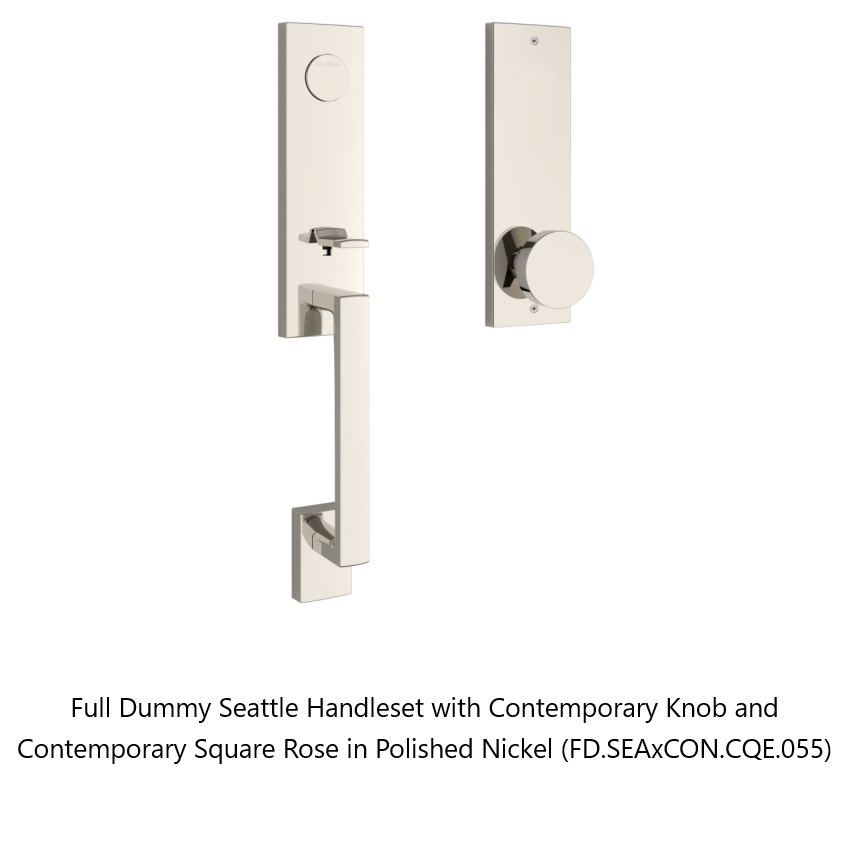 Baldwin - Reserve Collection - Egress Handlesets - Seattle 3/4 Escutcheon Tubular Entry Handleset with Interior Knob (Full Dummy)