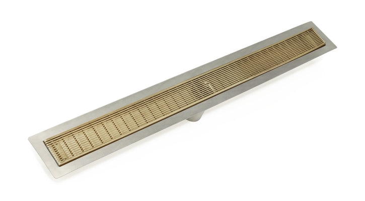 Infinity Drain - Fixed Flange Stainless Channel - FFAS 65 Wedge Wire Linear Drain