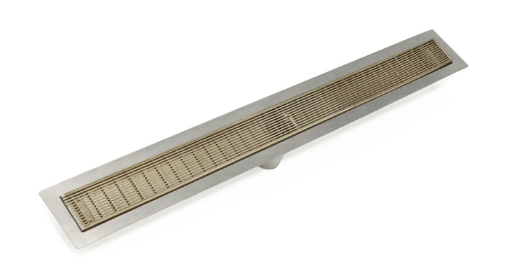 Infinity Drain - Fixed Flange Stainless Channel - FFAS 65 Wedge Wire Linear Drain