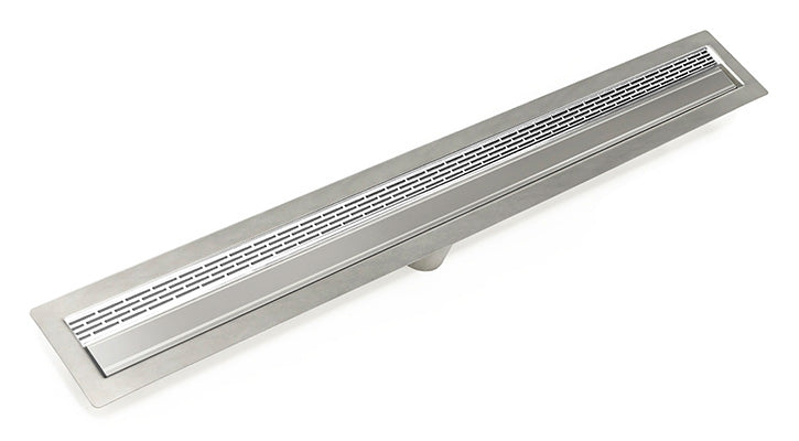 Infinity Drain - Fixed Flange Stainless Channel - FFLT 38 Offset Slotted Linear Drain