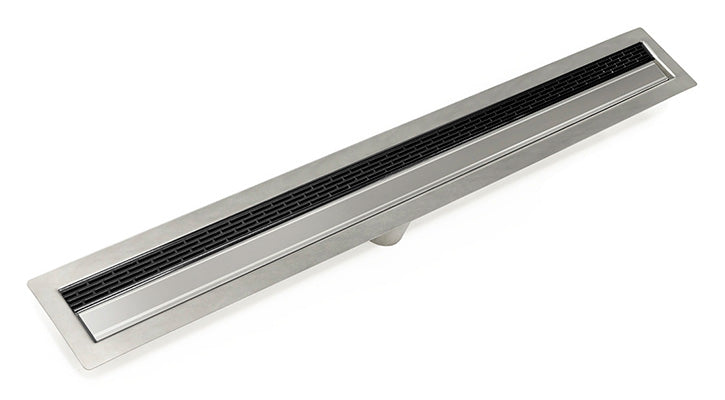 Infinity Drain - Fixed Flange Stainless Channel - FFLT 38 Offset Slotted Linear Drain