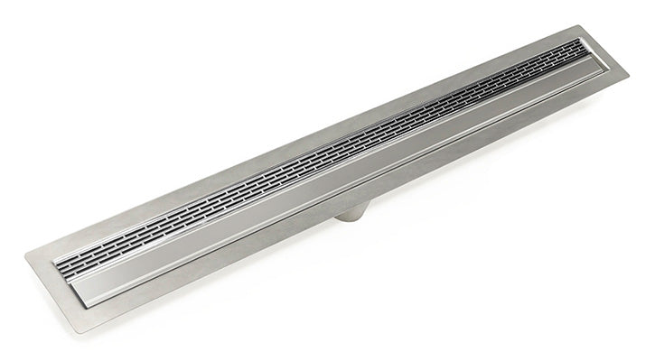 Infinity Drain - Fixed Flange Stainless Channel - FFLT 38 Offset Slotted Linear Drain