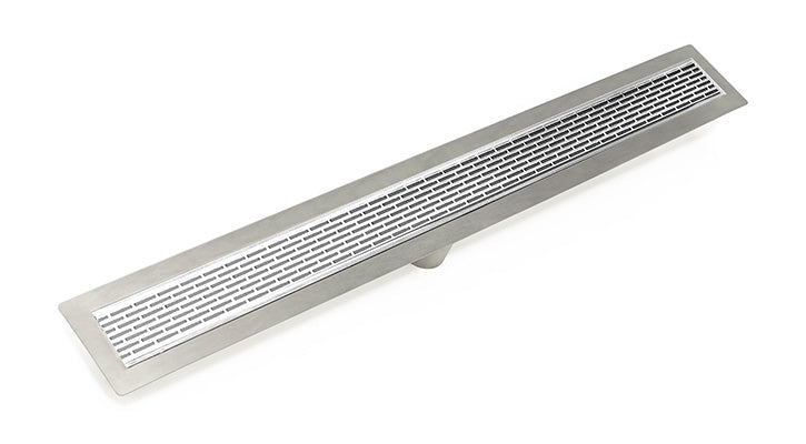 Infinity Drain - Fixed Flange Stainless Channel - FFLT 65 Slotted Linear Drain