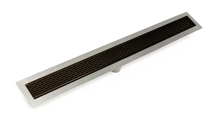 Infinity Drain - Fixed Flange Stainless Channel - FFLT 65 Slotted Linear Drain