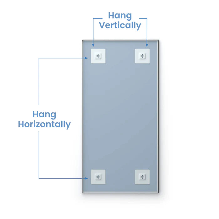 Casa Fixtures - Bathroom Accessories - 18" x 36" Shatterproof Wall Mount Metal Frame Mirror (FM1-1836)