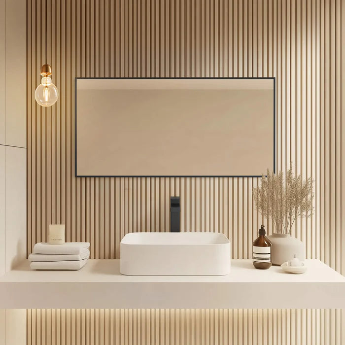 Casa Fixtures - Bathroom Accessories - 18" x 36" Shatterproof Wall Mount Metal Frame Mirror (FM1-1836)